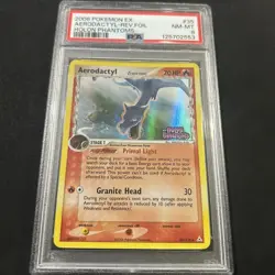 PSA 8 Aerodactyl Reverse Holo 2006 Pokemon Holon Phantoms #35 NM-MT - Image 2