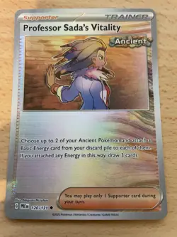 Pokemon TCG 120/131 Poke Ball Professor Sada's Vitality Prismatic Evolutions - Image 3