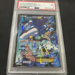 2015 Pokemon XY Team Aquas Kyogre EX #6 Double Crisis PSA 7 - Image 2