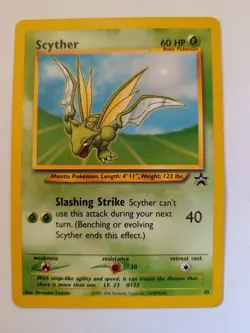 Promo Pokemon #45 Scyther Wizards Black Star Vintage Pokemon League - Image 1
