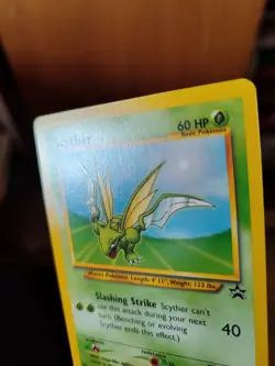 Promo Pokemon #45 Scyther Wizards Black Star Vintage Pokemon League - Image 3