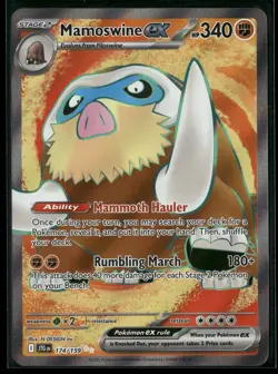 Pokemon Mamoswine ex Ultra Rare 174/159 JTG SV09: Journey Together NM - Image 1
