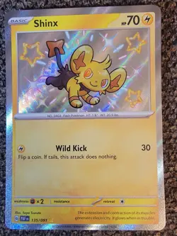 Shinx 135/091 Paldean Fates Baby Shiny Rare Holo Near Mint Pokemon TCG NM - Image 1
