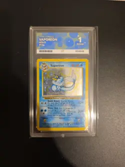 1999 POKEMON JUNGLE #12 VAPOREON-HOLO ACE 1 Very Low Pop - Image 1