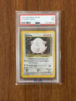 Pokemon 1999 Base Set Chansey #3 PSA 7 NM - Image 3