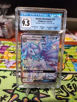 Alolan Ninetales GX Full Art 2019 Pokemon Sun & Moon Hidden Fates #SV53 cgc 9.5 - Image 1