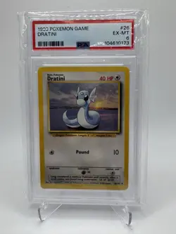 1999 Pokemon Dratini Base Set #26/102 PSA 6 - Image 1