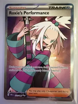 Roxie's Performance 112/086 Ultra Rare ME04: Chaos Rising Pokemon Near Mint - Image 1
