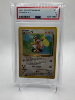 1999 Pokemon Base Set Unlimited Farfetch'd #27 PSA 5 - Image 1