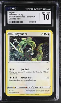 Pokemon Rayquaza SWSH029 Holo Black Star Promo - CGC 10 - Image 1