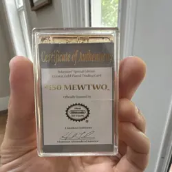 Nintendo Pokemon TCG Burger King 23k Gold Plated Special Edition Mewtwo #150 - Image 2