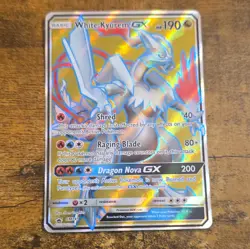 White Kyurem GX SM141 SM Promo Dragon Holo 190 HP Pokemon TCG Card Eng - Image 1
