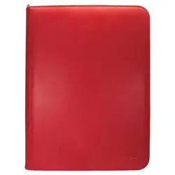 RED 9 Pocket Zippered Ultra Pro Vivid PRO Binder Pokemon, Magic, etc! 360 Card - Image 1