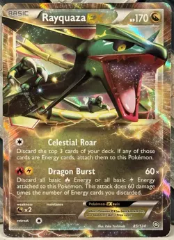 Rayquaza EX 85/124 MP 2012 Dragons Exalted Holo Pokemon TCG - Image 1