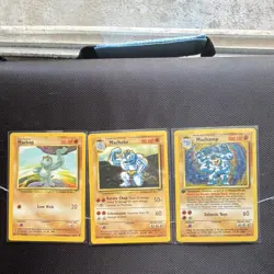 Pokemon TCG Base Set Machop Machoke Machamp Lot Wizards of the Coast 3 Cards - Image 1