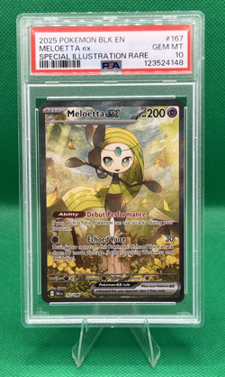 Pokemon TCG Meloetta ex SIR 167/086 Black Bolt PSA 10 GEM MINT 💎 - Image 1