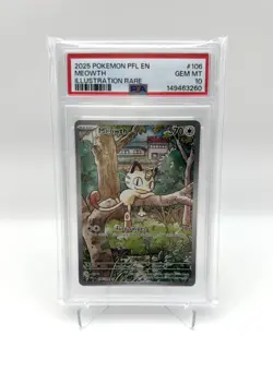 Meowth 106/094 - Pokemon TCG - ME Phantasmal Flames - Illustration Rare - PSA 10 - Image 1