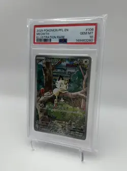 Meowth 106/094 - Pokemon TCG - ME Phantasmal Flames - Illustration Rare - PSA 10 - Image 2