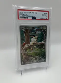Meowth 106/094 - Pokemon TCG - ME Phantasmal Flames - Illustration Rare - PSA 10 - Image 3