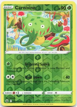 Carnivine 012/159 Uncommon Crown Zenith Pokemon Reverse Holo Near Mint - Image 1