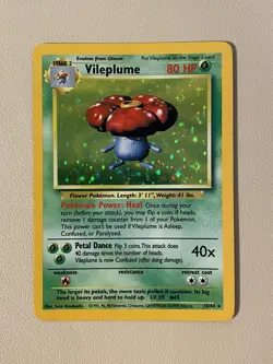 No Symbol Error Vileplume Jungle Holo LP Vintage Pokemon 1999 - Image 1
