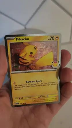 Pikachu Pokemon Day 2026 051/162 30th Anniversary Promo Double Swirl Holo - Image 2