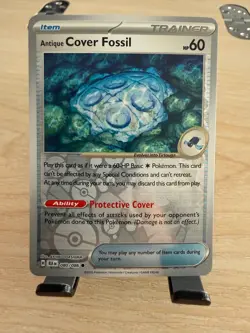 Antique Cover Fossil (Poke Ball Pattern) 080/086 Holo Black Bolt Pokemon Holo NM - Image 1