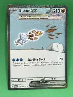 Eiscue ex 222/197 SV03 Obsidian Flames Full Art 2023 Holo IR Pokemon TCG - Image 1