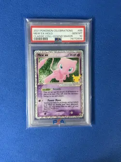 Pokemon TCG 2021 Celebrations Classic Collection Mew ex Holo 88/92 PSA 10 - Image 1