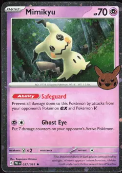 Mimikyu 037/091 Rare Paldean Fates Pokemon Holo Near Mint - Image 1