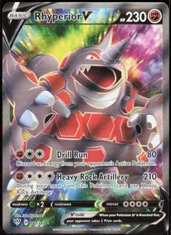 Rhyperior V 181/189 Ultra Rare Darkness Ablaze Pokemon Holo Near Mint - Image 1
