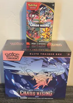 Pokemon TCG Chaos Rising Elite Trainer Box ETB + Booster Bundle Sealed - Image 1