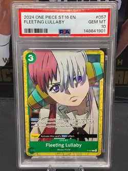 2024 One Piece ST16 English P-057 Fleeting Lullaby Promo PSA 10 GEM MINT - Image 1