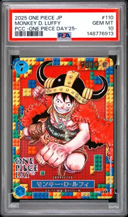 Monkey D. Luffy PSA10 2025 One Piece Japanese One Piece Day'25- #110 - Image 1