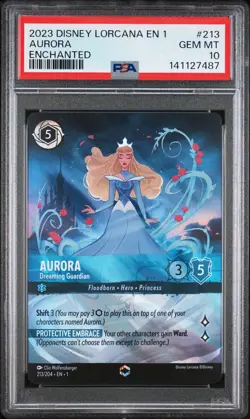 2023 DISNEY LORCANA EN 1-THE FIRST CHAPTER AURORA - DREAMING GUARDIAN PSA 10 - Image 1