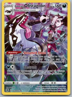 Galarian Obstagoon TG10/TG30 Near Mint Astral Radiance Trainer Gallery Pokemon S - Image 1