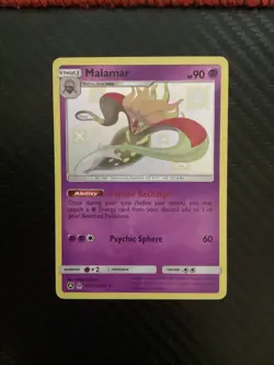 Malamar - SV18/SV94 - Pokemon Hidden Fates Sun & Moon Shiny Rare Card NM - Image 1