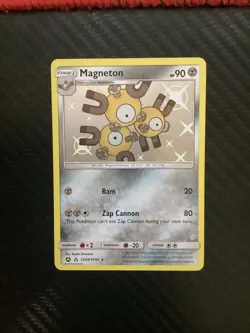 Magneton - SV28/SV94 - Pokemon Hidden Fates Sun & Moon Shiny Rare Card NM - Image 1