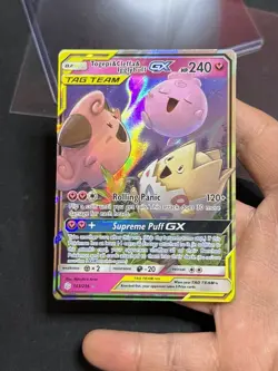 Togepi & Cleffa & Igglybuff GX 143/236 Ultra Rare Holo Card Sm-Cosmic Eclipse - Image 1