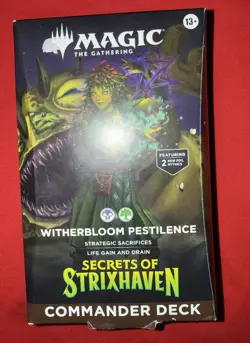 MTG Witherbloom Pestilence Commander Deck Strixhaven Sealed 100 Cards - Image 1