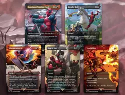 Deadpool MTG Secret Lair Set Inc Deadly Rollick saw in half Marvel - Image 1