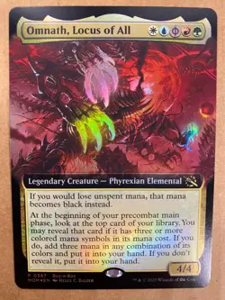 MTG 1x FOIL EXTENDED ART Omnath, Locus of All 387 Buy-a-Box PROMO Magic x1 NM - Image 1