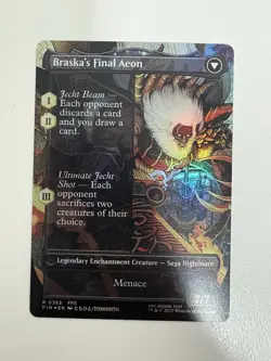 Jecht Reluctant Guardian / Braska’s Final Aeon Foil Borderless MTG Magic NM FIN - Image 2