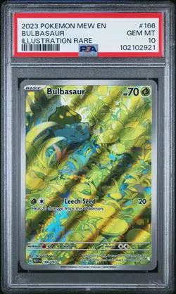 2023 POKEMON MEW EN-151 ILLUSTRATION RARE #166 BULBASAUR PSA 10 - Image 1
