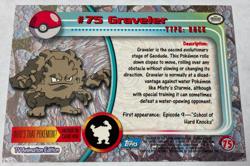 Graveler 1999 Pokemon Topps TV Animation Series 1 Rainbow Foil #75 Light Play - Image 2