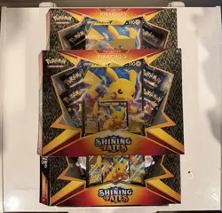 Pokemon TCG Shining Fates Collection Pikachu V - BROKEN SEAL - Read Description - Image 1