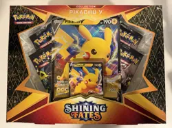 Pokemon TCG Shining Fates Collection Pikachu V - BROKEN SEAL - Read Description - Image 2