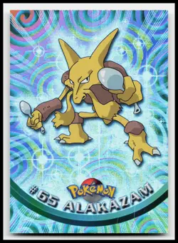 Alakazam #65 Blue Logo Topps Holo Foil Pokemon TV Animation Card - Image 1