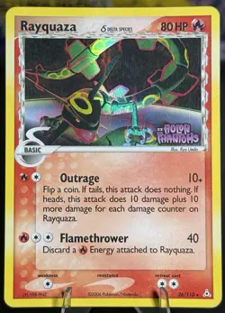 Pokemon Rayquaza Delta Species 26/110 Holon Phantoms Reverse Holo Rare 2006 - Image 1