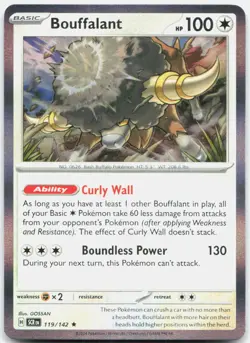 Bouffalant 119/142 Rare Deck Exclusives Pokemon Near Mint - Image 1